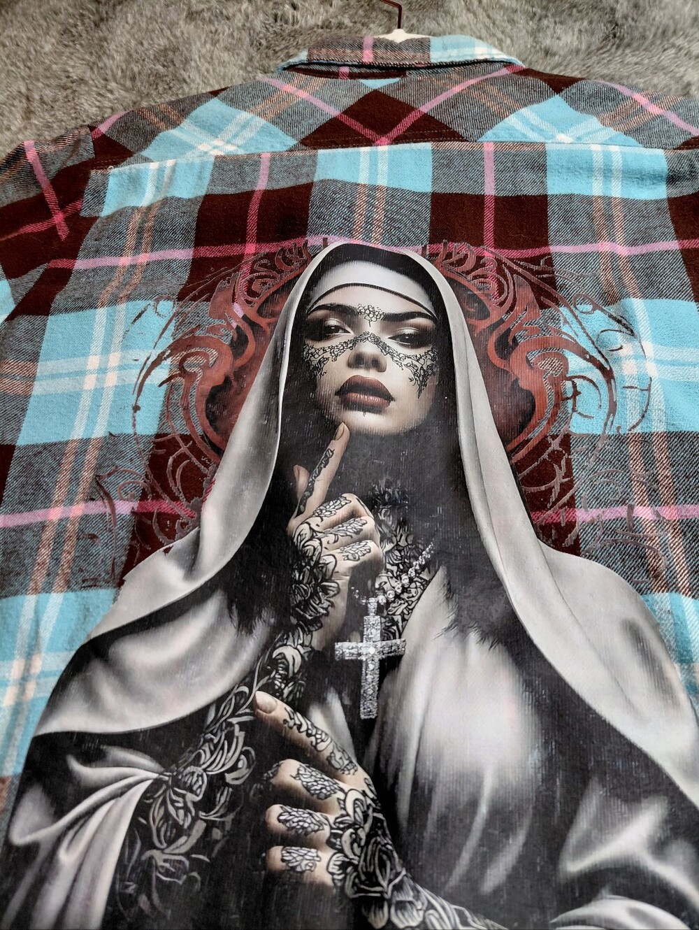Large Graphic Flannel ALEXANDER DEL ROSSA SHIRT OUT OF PALM COAST FL.